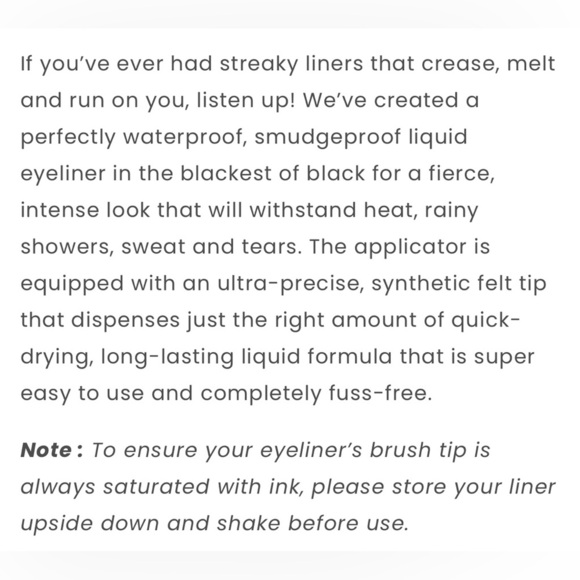 NIB Obsidian Waterproof Liquid Eyeliner - Picture 4 of 7